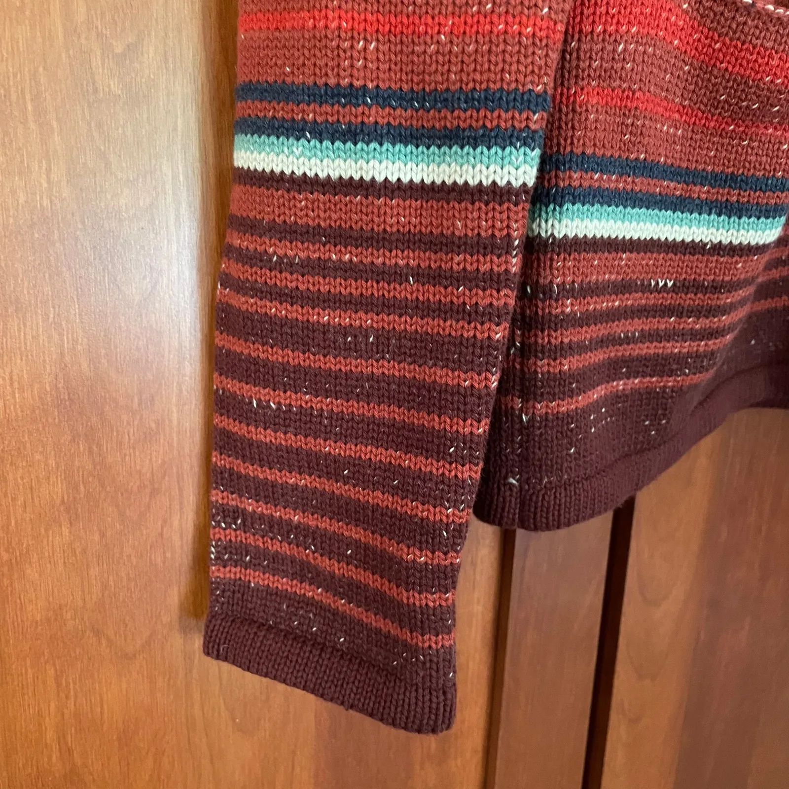 Pendleton Cardigan Sweater Striped Button Front 100% Cotton Size XS NEW - Image 3