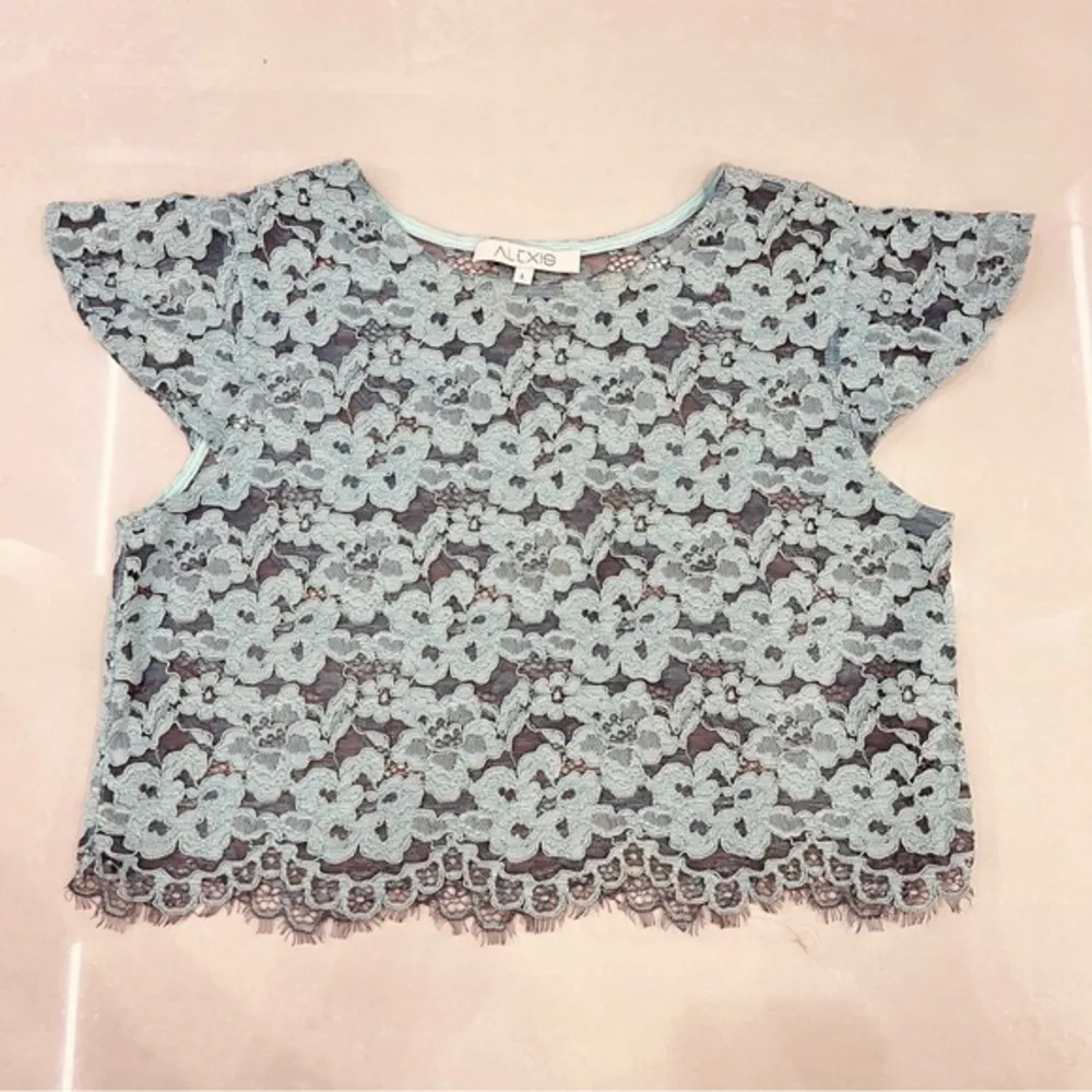 Alexis Tovi Sheer Lace Cropped Top - Image 100