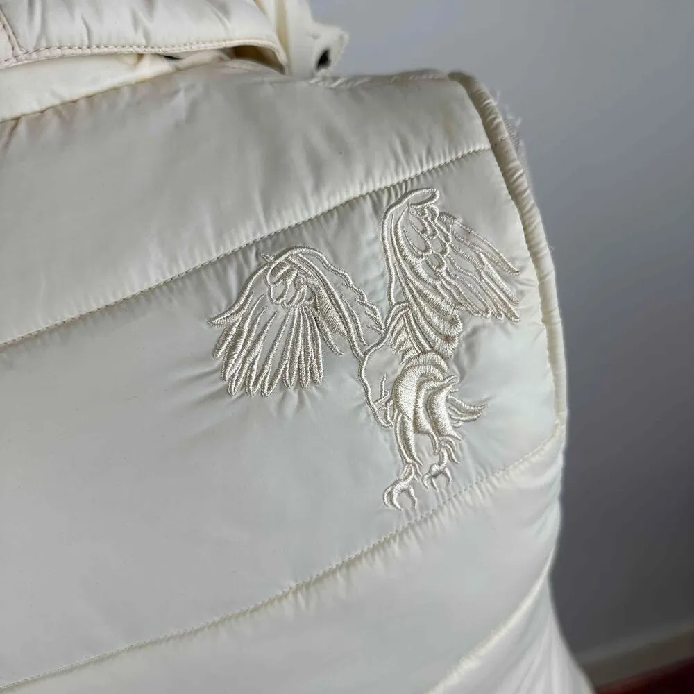 Burton Ivory Sleeveless Hooded Button Up Puffer Vest Size Medium - Image 9