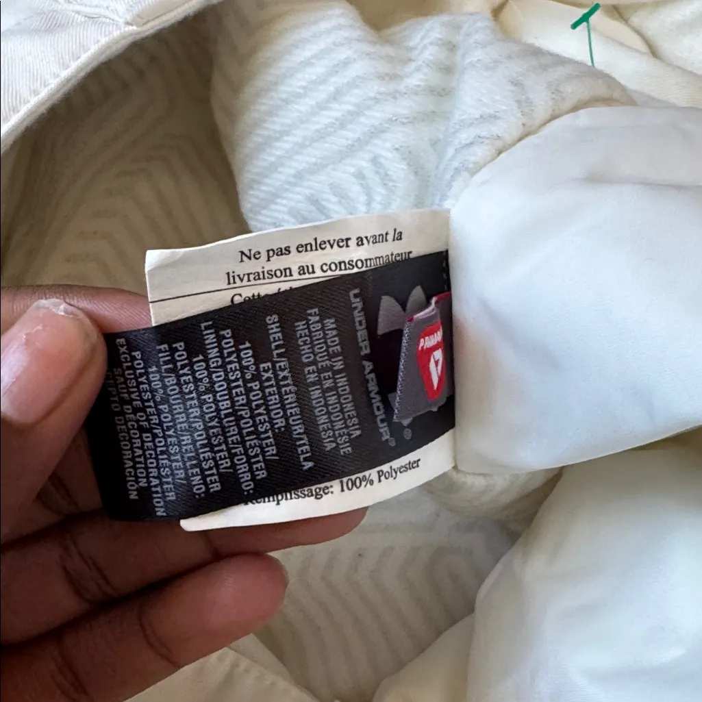 Under Armour Off White Coldgear Infrared Fleece Lined Snow Pants SIZE M - Image 7