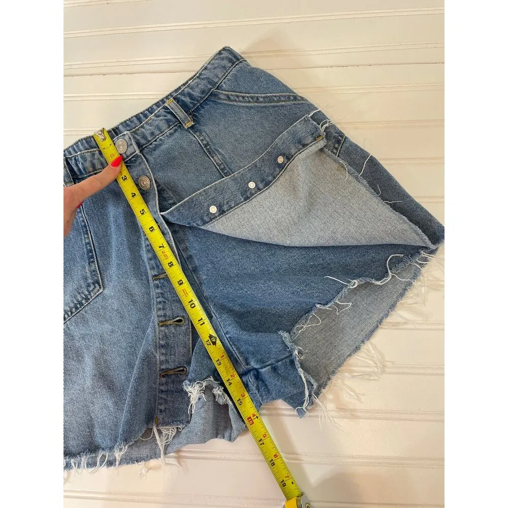 ASOS & URBAN OUTFITTERS Pink Cut Out Crop Top and Button Jean Skort Bundle Sz 10 - Image 12