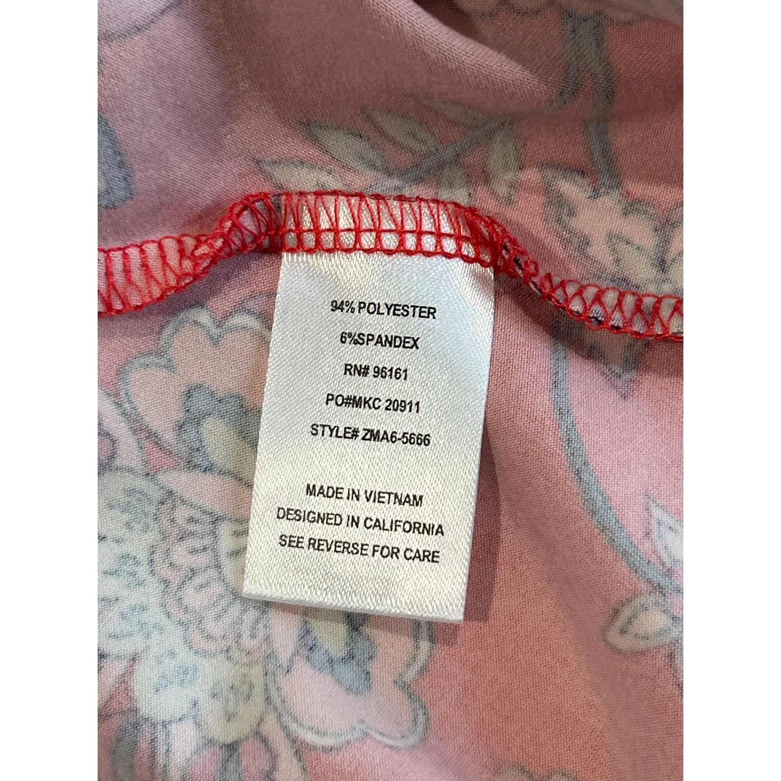 Bebop Red Floral Stretch Dress Women's Size XXL Length 36.5" Cottage Country - Image 5