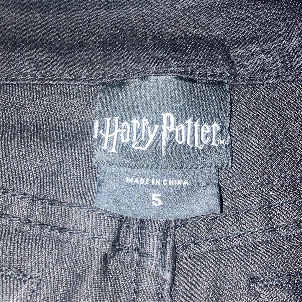 Black Harry Potter Patch Cut Off Shorts Size undefined - Image 6