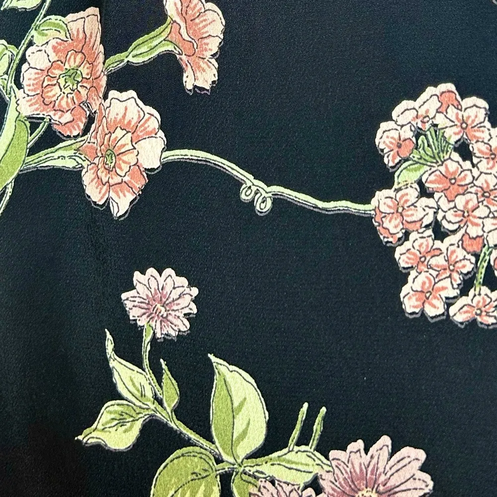 Flynn Skye romantic Fiona strapless midi dress in black botanical. NWT size Xs. - Image 7