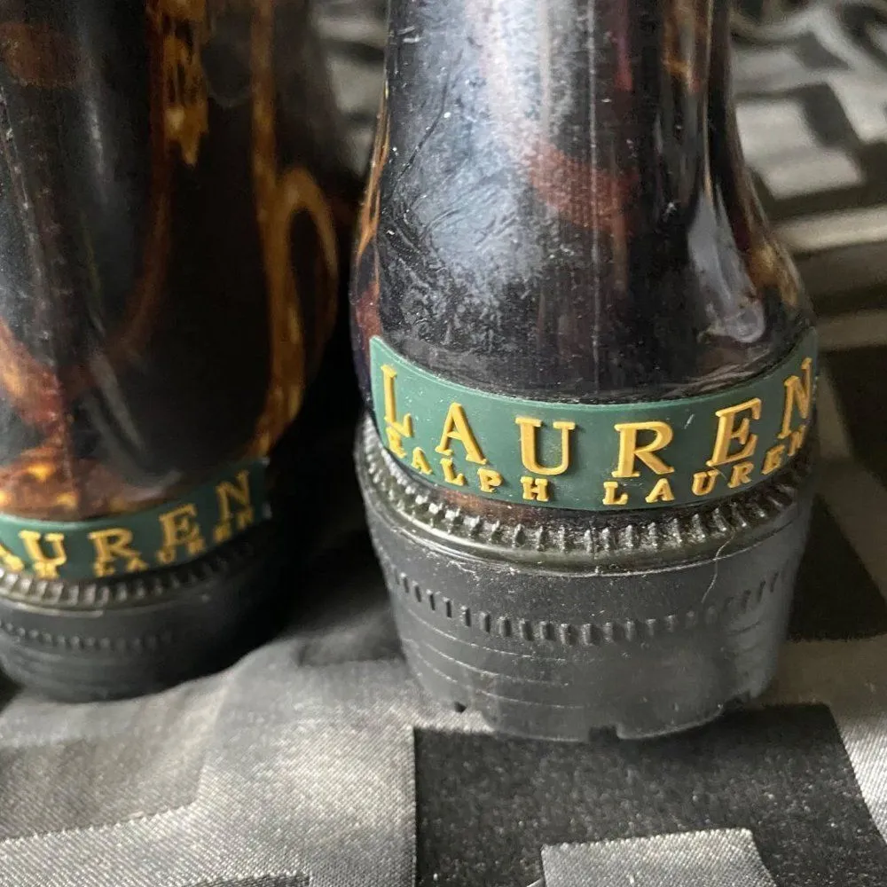 Ralph Lauren Black Gold Chainlink Calf Buckle Pull On - Image 7