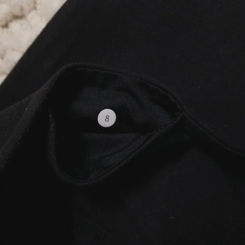 Lululemon Ruffle Crop Leggings Black Sz 8 - Image 4