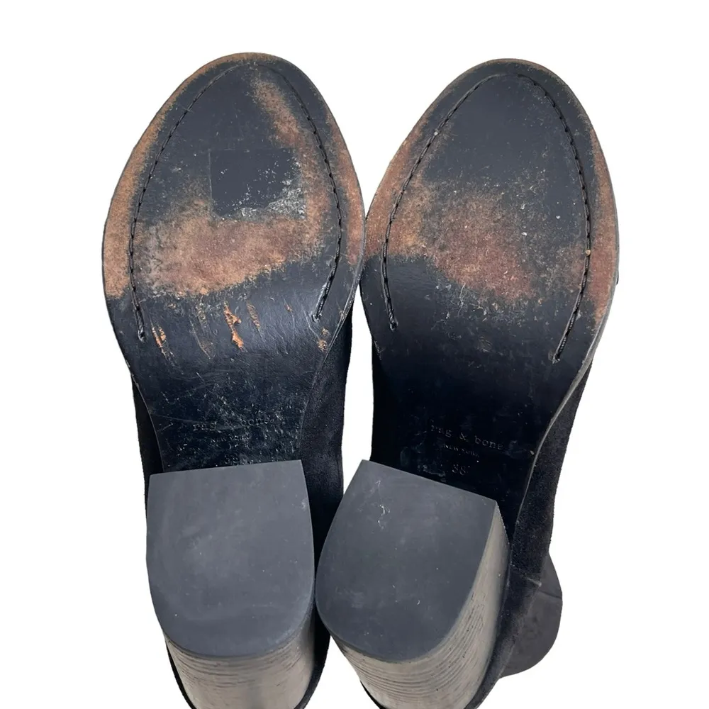 Rag & Bone Women’s Newbury Ankle Boots Size 38 US 8 Suede Black Heeled Western - Image 7