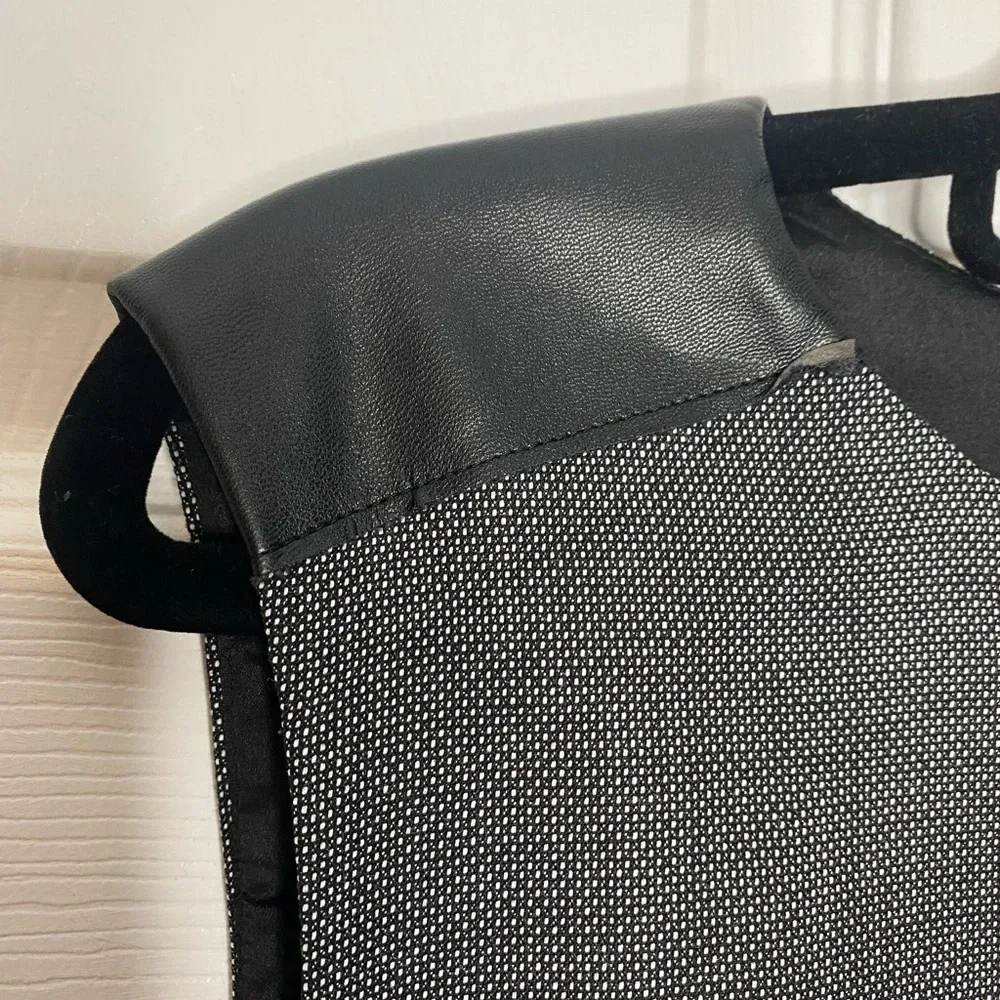 ELIE TAHARI‎ Mixed Media Sheath Dress Black/Gray With Leather Shoulder Detail - Image 3