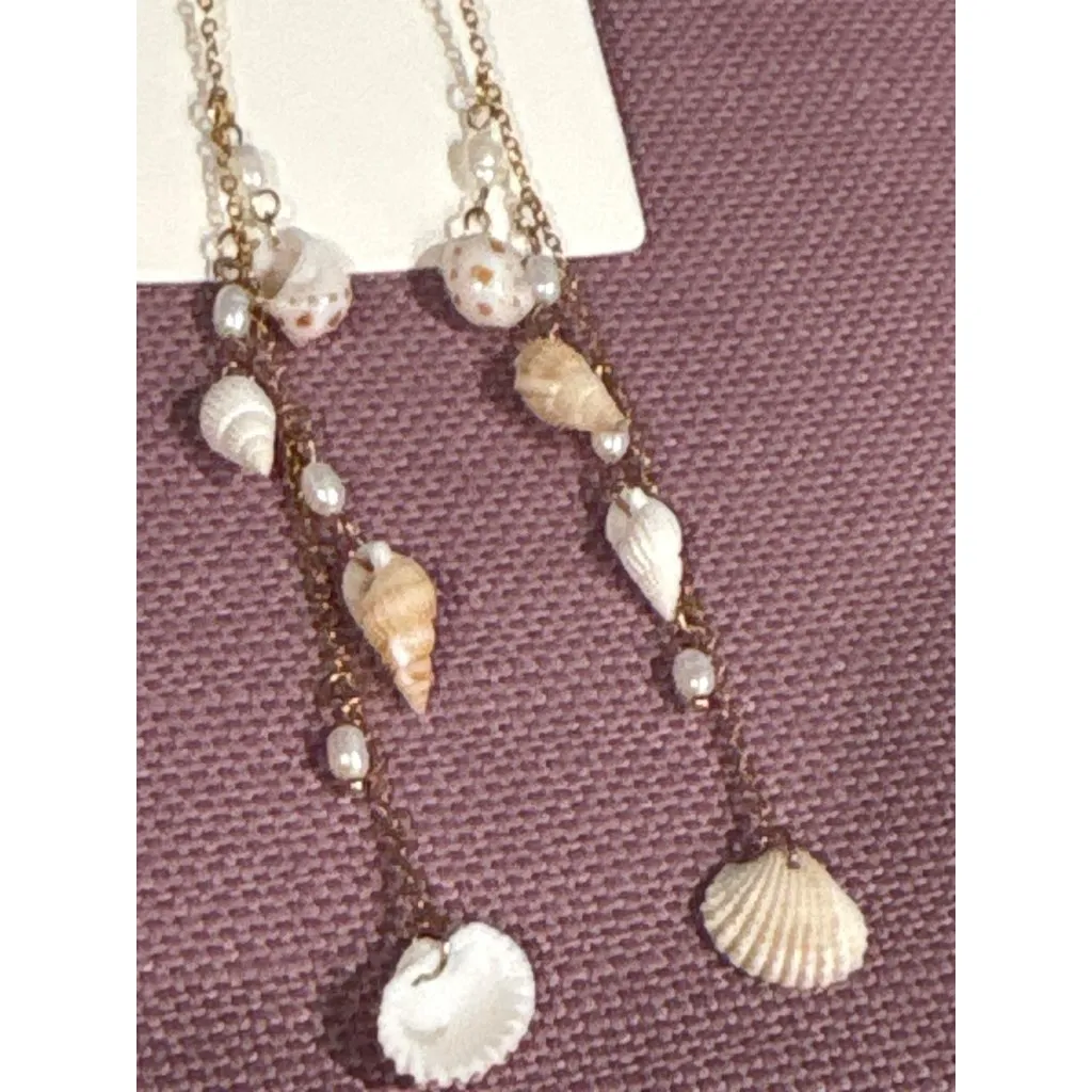 Casa Clara Quinn Earrings in Seaside One Size New Womens Seashells Dangle Drop Gold - Image 4