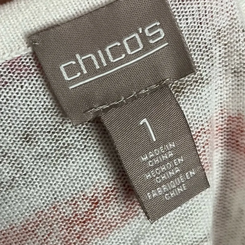 Chico’s • NWT Pink Tan Orange Stripe Blouse - Image 5