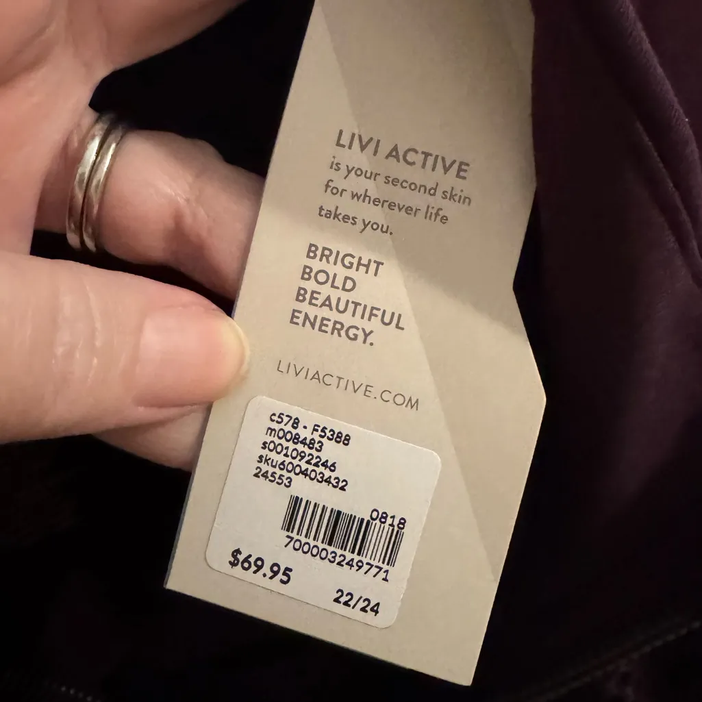 Livi Active Lane Bryant NEW Purple Full Zip Atheletic Jacket Pockets 22/24 3X - Image 7