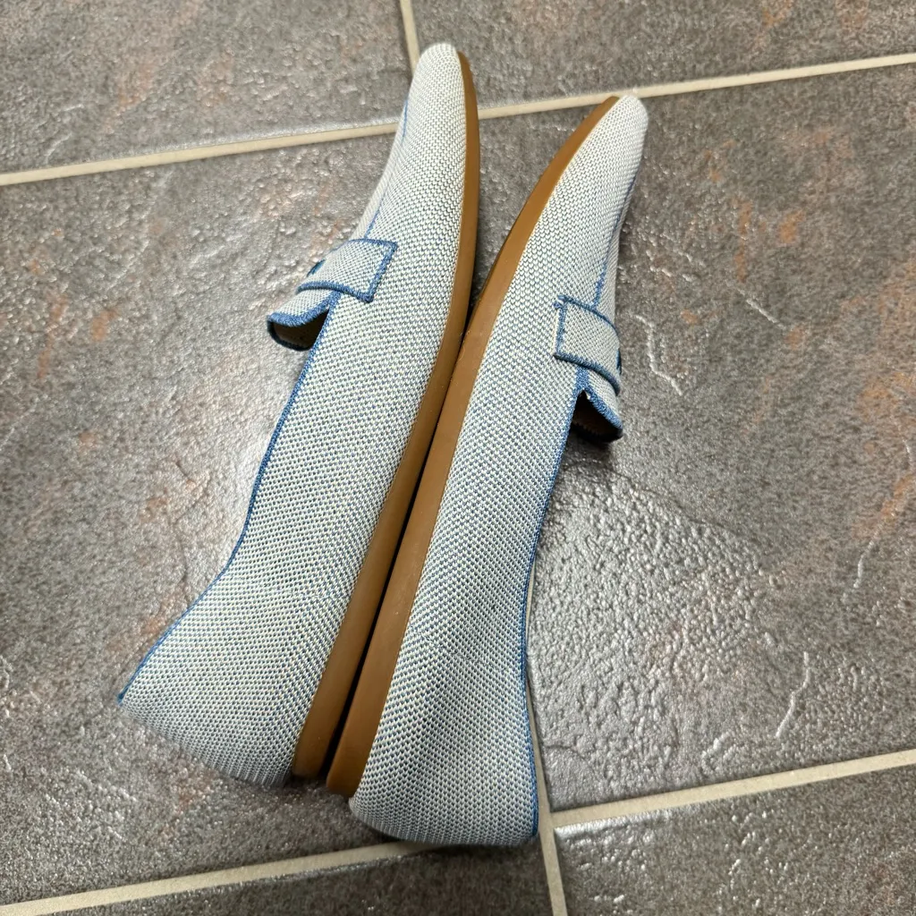 Vivaia Amelia Pointed Toe Knit Slip On Loafers Womens Shoes Sky Blue EU 41 Size 10 - Image 8