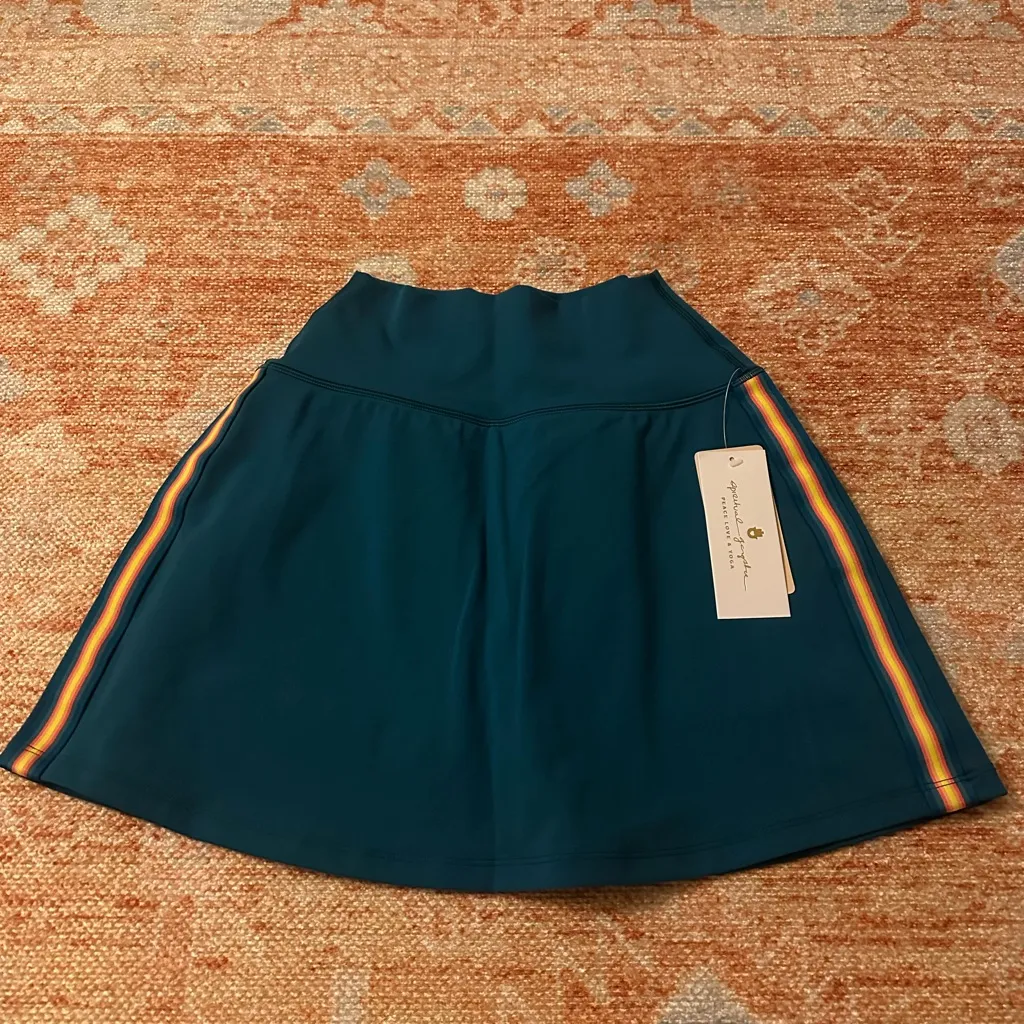 NWT Spiritual Gangster Nyla Active skort Skirt With Taping teal size XS - Image 5
