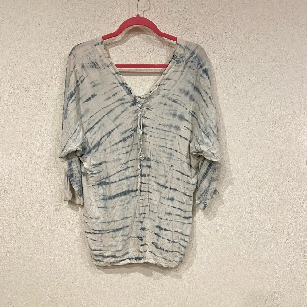 Rat & Boa  Tie Dye Lace Up Top Size Small EUC - Image 2