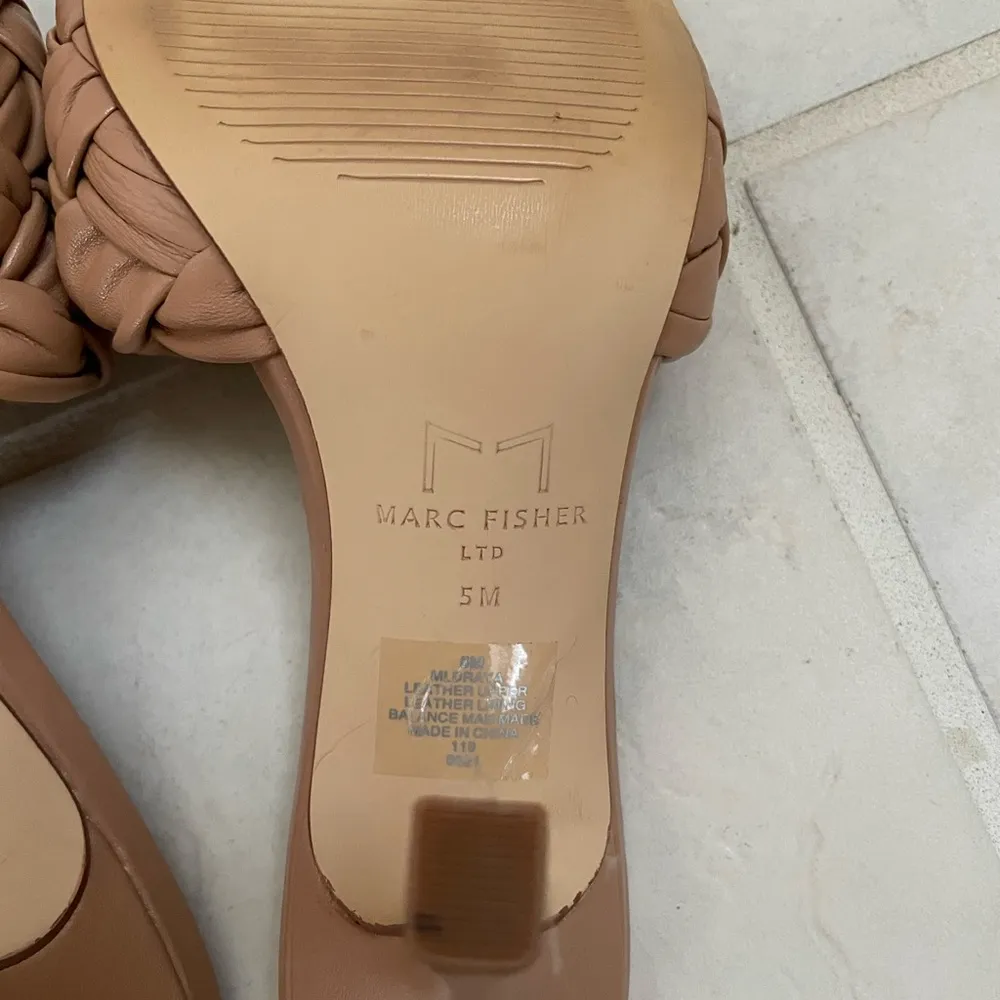 Marc Fisher LTD Draya Braided Sandal Neutral size 5 - Image 6