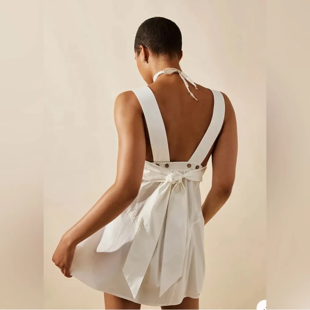 Free People Eye Catching Mini Dress in Ivory - Image 2