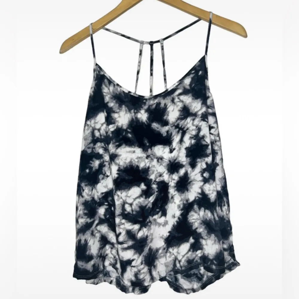 Black & white tie dyed backless juniors tank top / JR XL / Excellent condition - Image 8