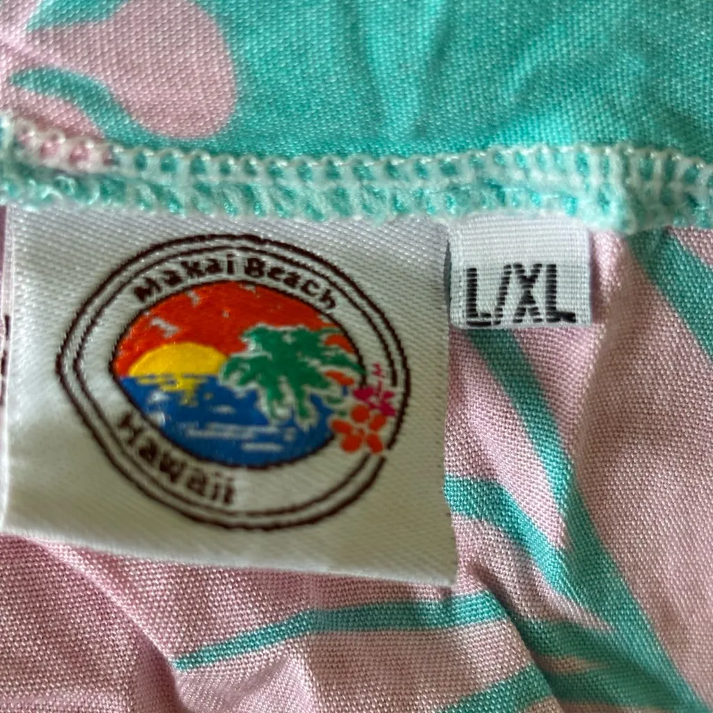 5 for $25 Makai Beach Hawaii dolman sleeve tropical print top L/XL Pink Size L - Image 4