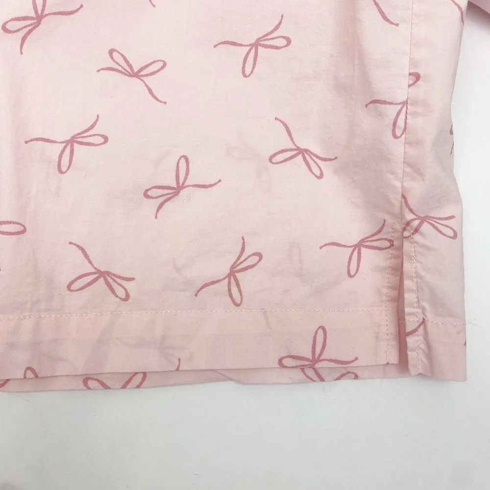 Gal Meets Glam Nightshirt Pajamas Cotton Blush Bow Pink - Image 13