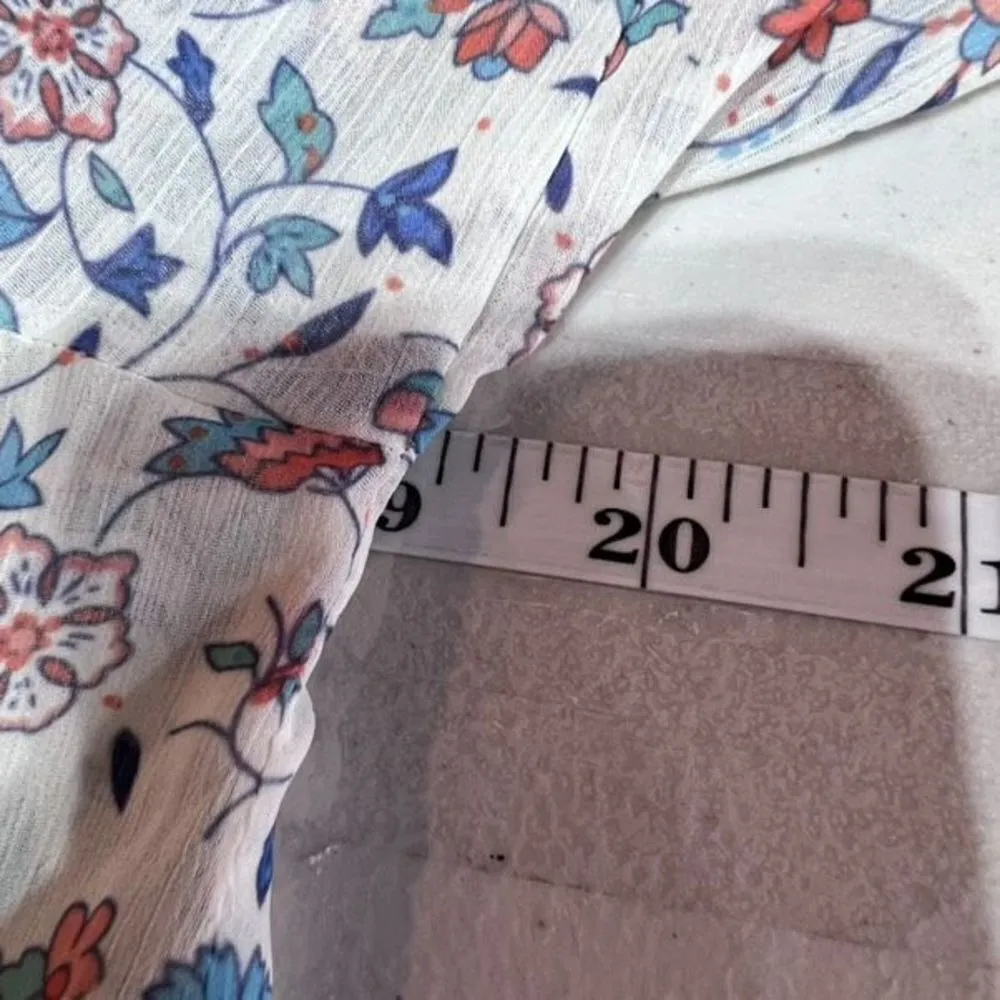 Abbilene Bohemian Flowy Mixed print‎ peasant blouse small cottagecore floral - Image 8