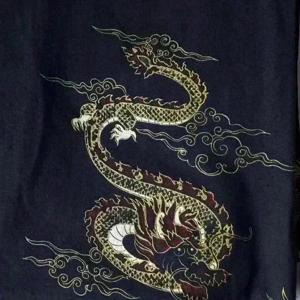 Vintage Lucent‎ Studio Dragon print Black Pants Size L - Image 6