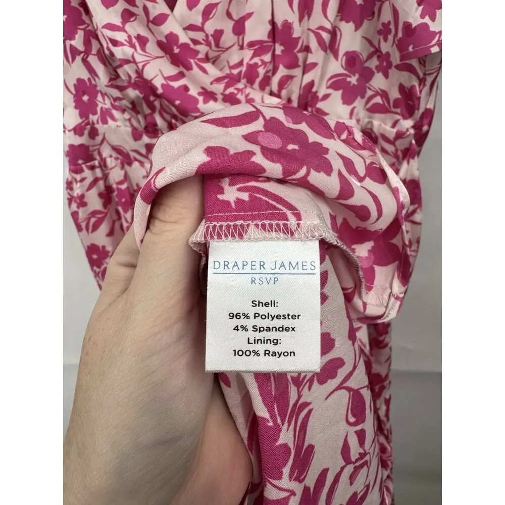Draper James RSVP Floral Maxi Dress Women M Pink Preppy Fairy Feminine Whimsical - Image 5
