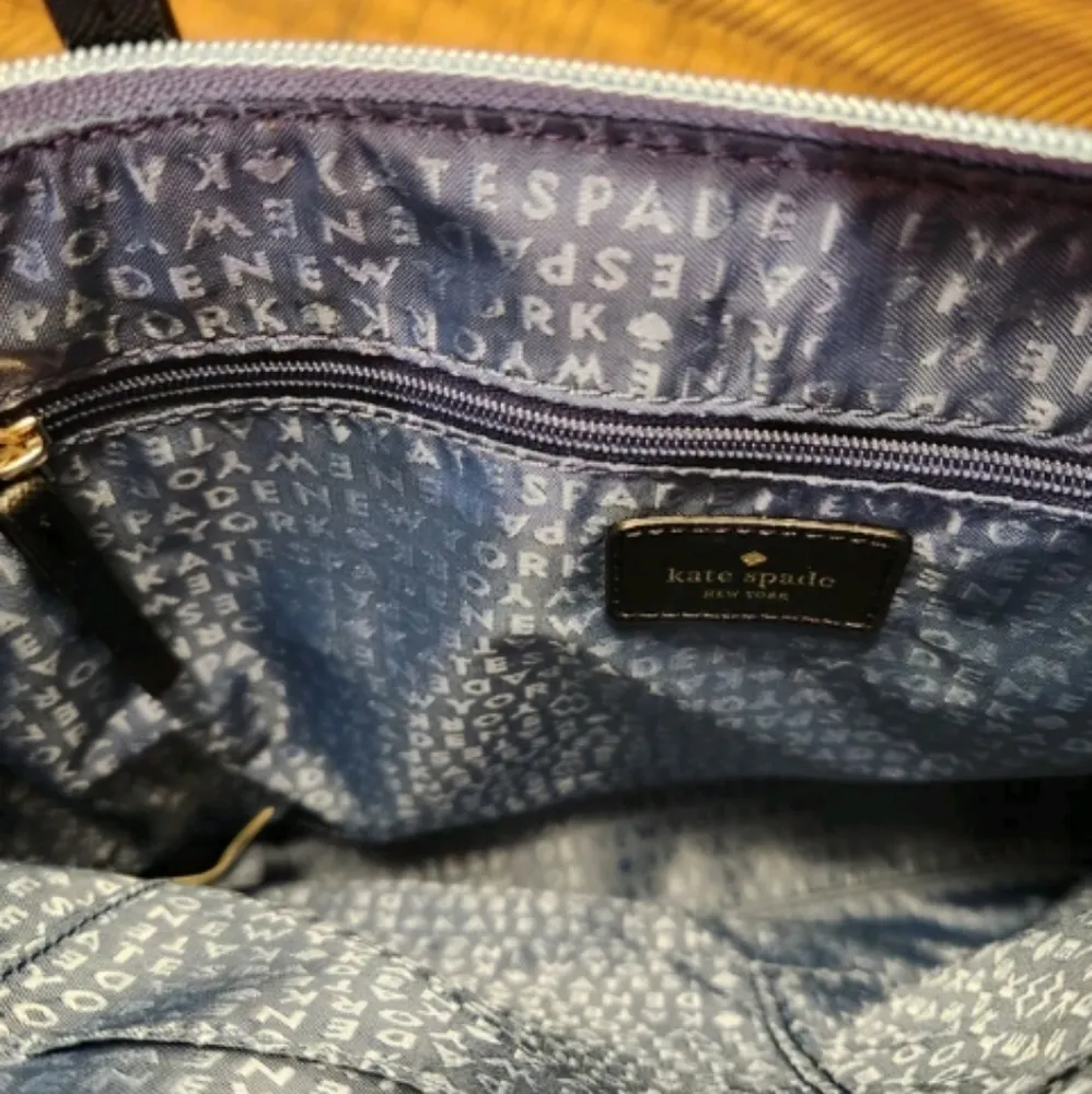 Kate Spade Mavis Street Jeralynn Glitter Tote / Shoulder Bag (Lakesedge Blue) - Image 3