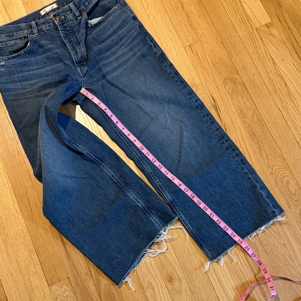 Madewell Low Slung Baggy Crop Jeans Sz 28 - Image 6