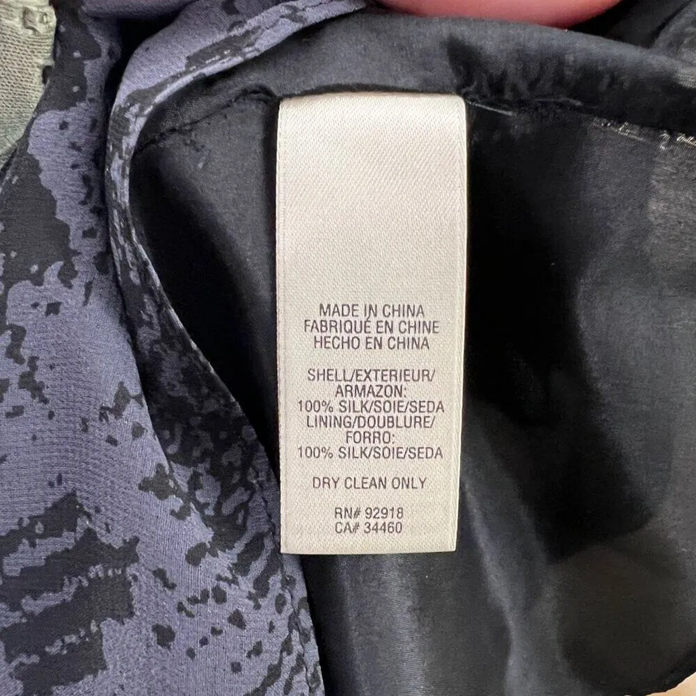 Juicy Couture Silk Snake Print Puff Sleeve Dress Bubble Womens Size 4 - Image 5