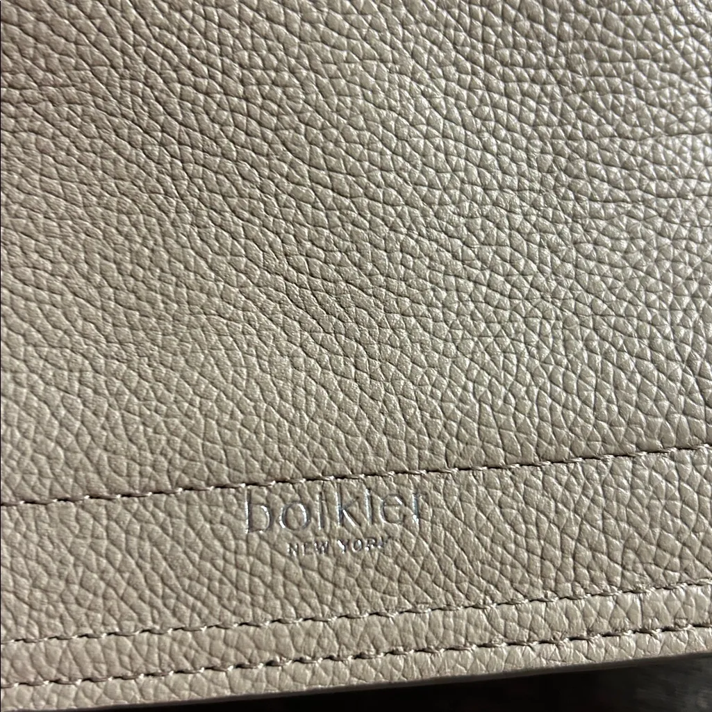 Botkier Crosstown Medium Leather Hobo Bag in a cream or taupe colorblock design - Image 5