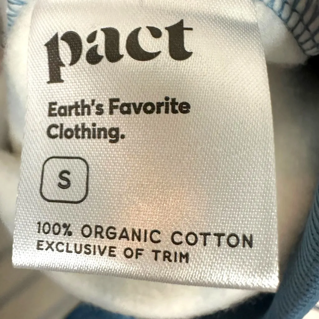 Pact Organic Slouchy Sweatshirt Size Small Preppy Spring Hearts Stripes NWT - Image 8