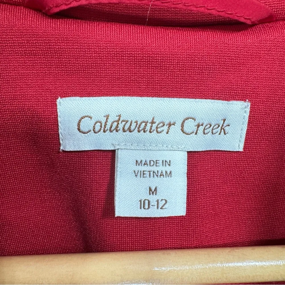 Coldwater Creek Red Quilted Zip Front Vest with Zipper Pockets Size Medium 10-12 - Image 10
