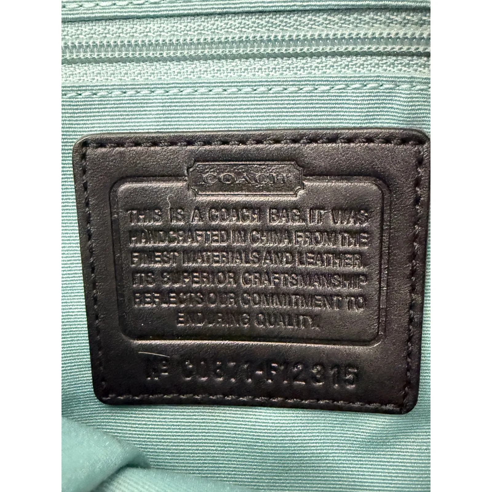 COACH Soho Patchwork Signature Canvas Shoulder Bag F12315 Purse Gold Brown Y2K - Image 4