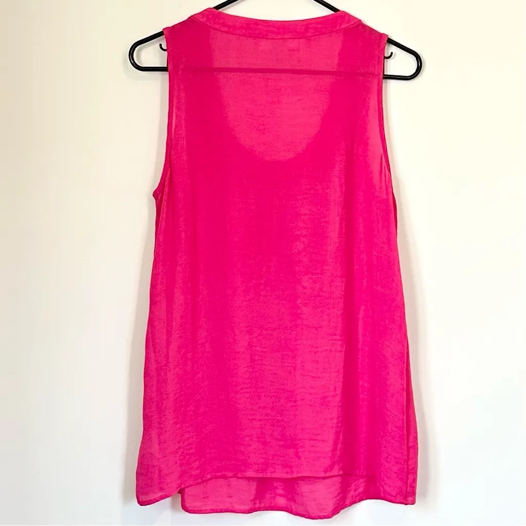 Michael Kors Fuchsia Pink Tiered Tank Top - Size: Medium - Image 5