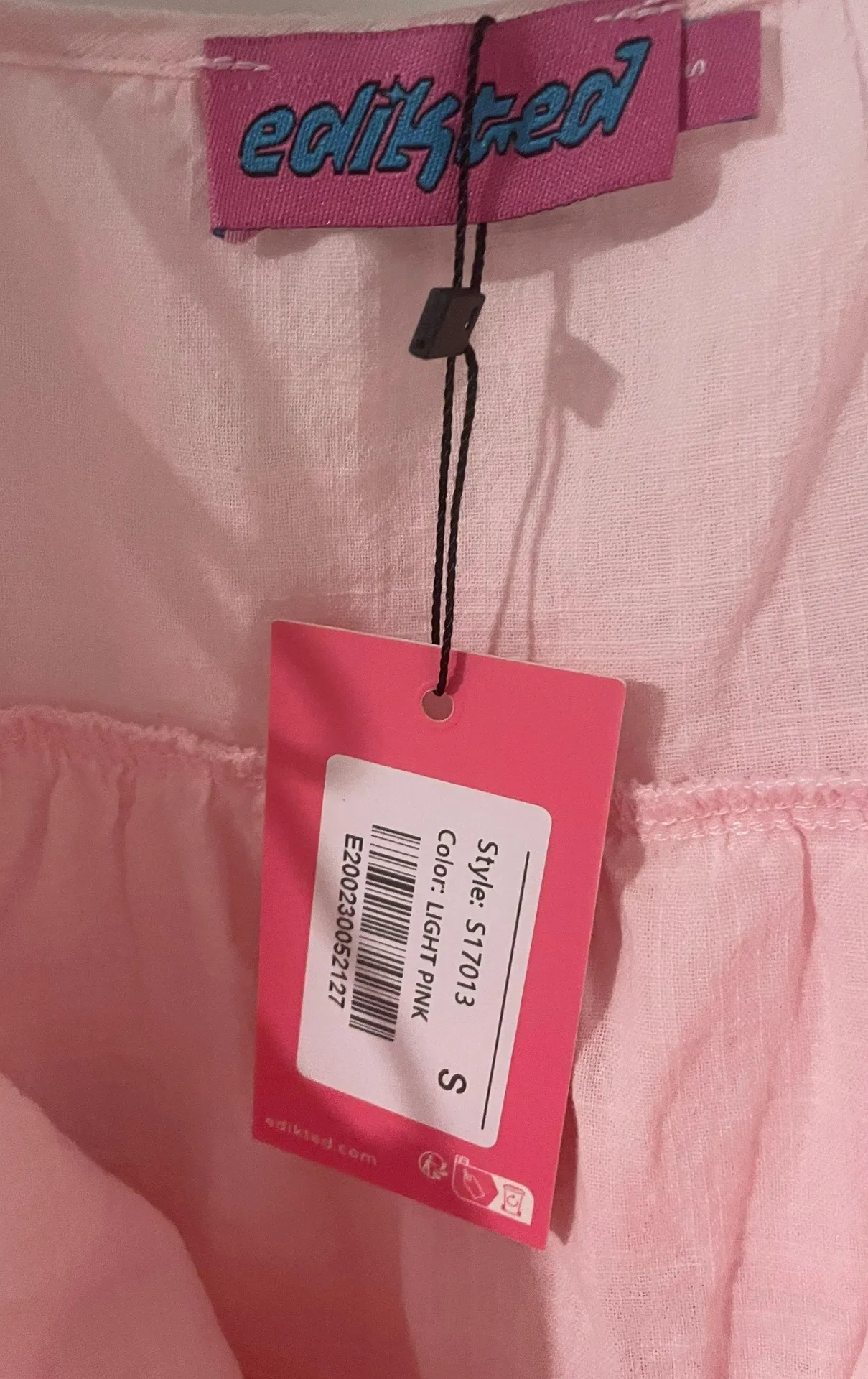 Pink Linen Dress - Image 3