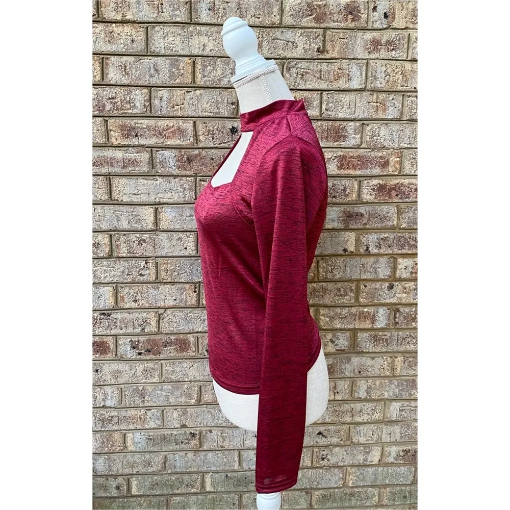 NWT BCBGeneration Mock Neck Cutout Top - Image 4