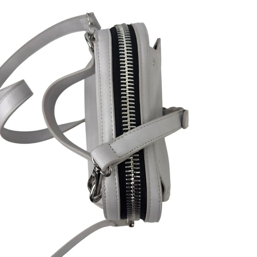 Dream Control Grey Small Crossbody/Handle Purse Studded Faux Leather Vegan Gray - Image 3