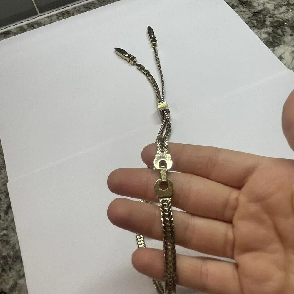 Women’s Gibson Series Signed Monet Necklace Chain / Bracelet Gold Tone Set - Image 2