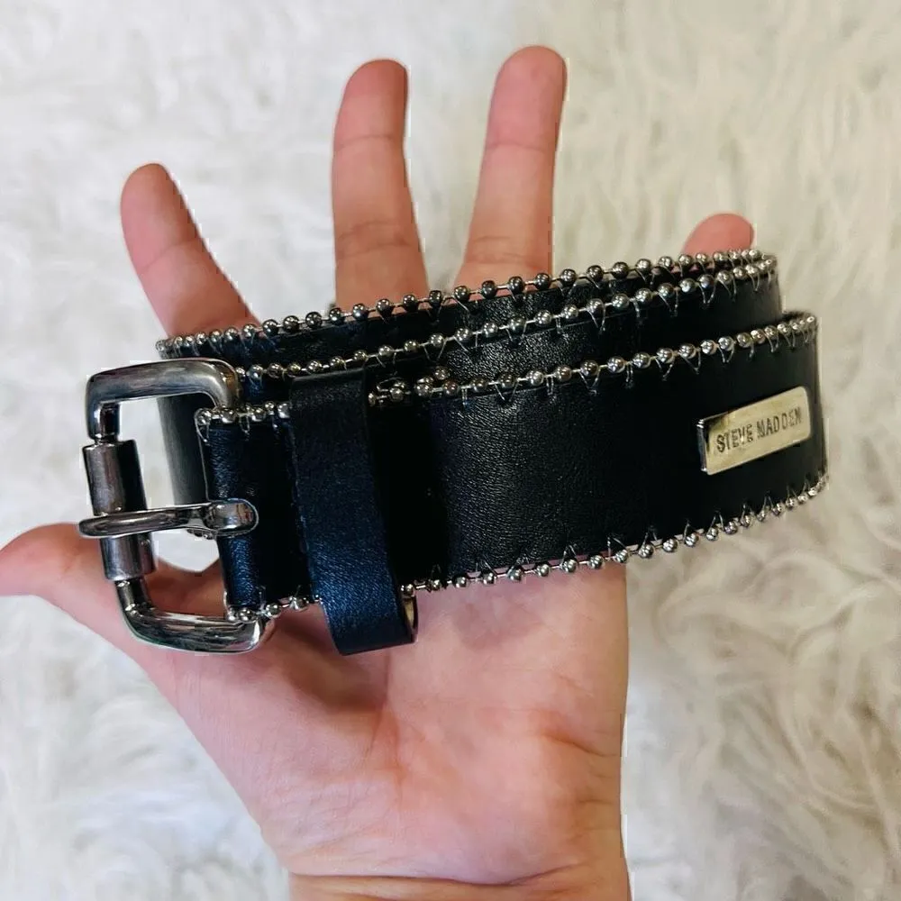Steve Madden Beaded Edge Belt Size Large - Image 13