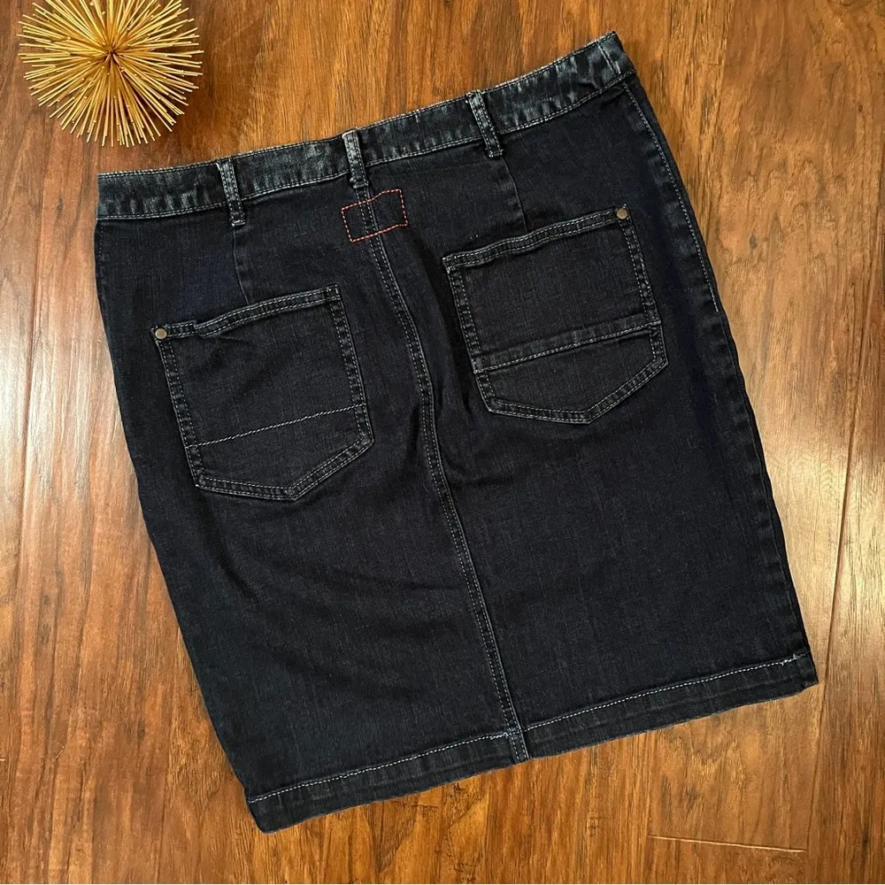 Anthropologie Holding Horses Ribbon Row Denim Skirt Size 29. - Image 3