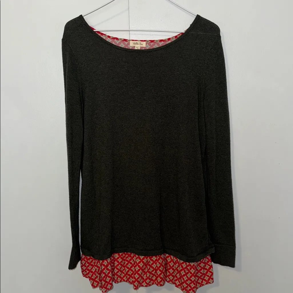 Matilda Jane My Miracle Twist Back Sweater w Ruffle Layered Look Women’s S Small - Image 4