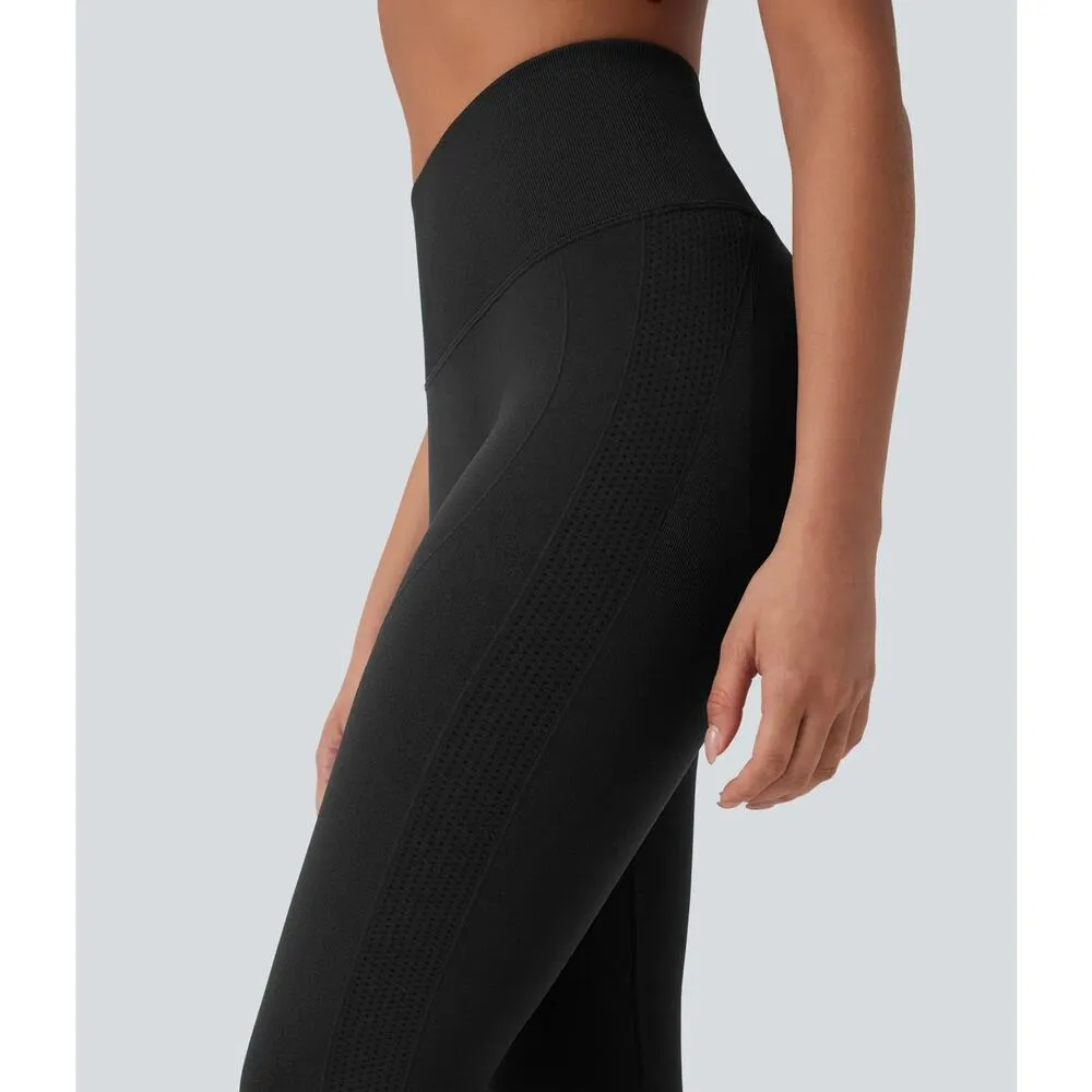 Halara Seamless Tummy Control Butt Lifting Yoga Pilates Leggings 7/8 Black XS - Image 4