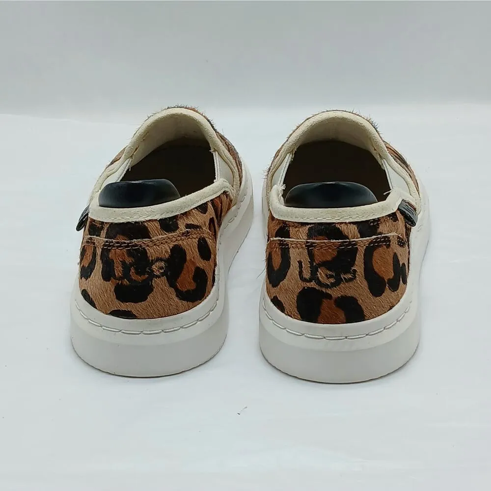 UGG Alameda Spotty Slip On Loafer Sneaker Women's 5.5 Animal Print Flat Shoes Tan - Image 5