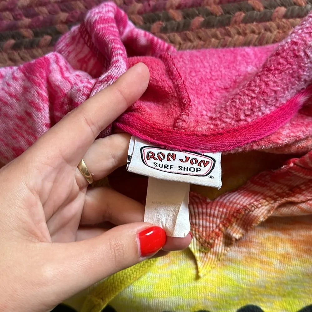 RON JON SURF SHOP RAINBOW MARLED BEACH HOODIE - Image 4