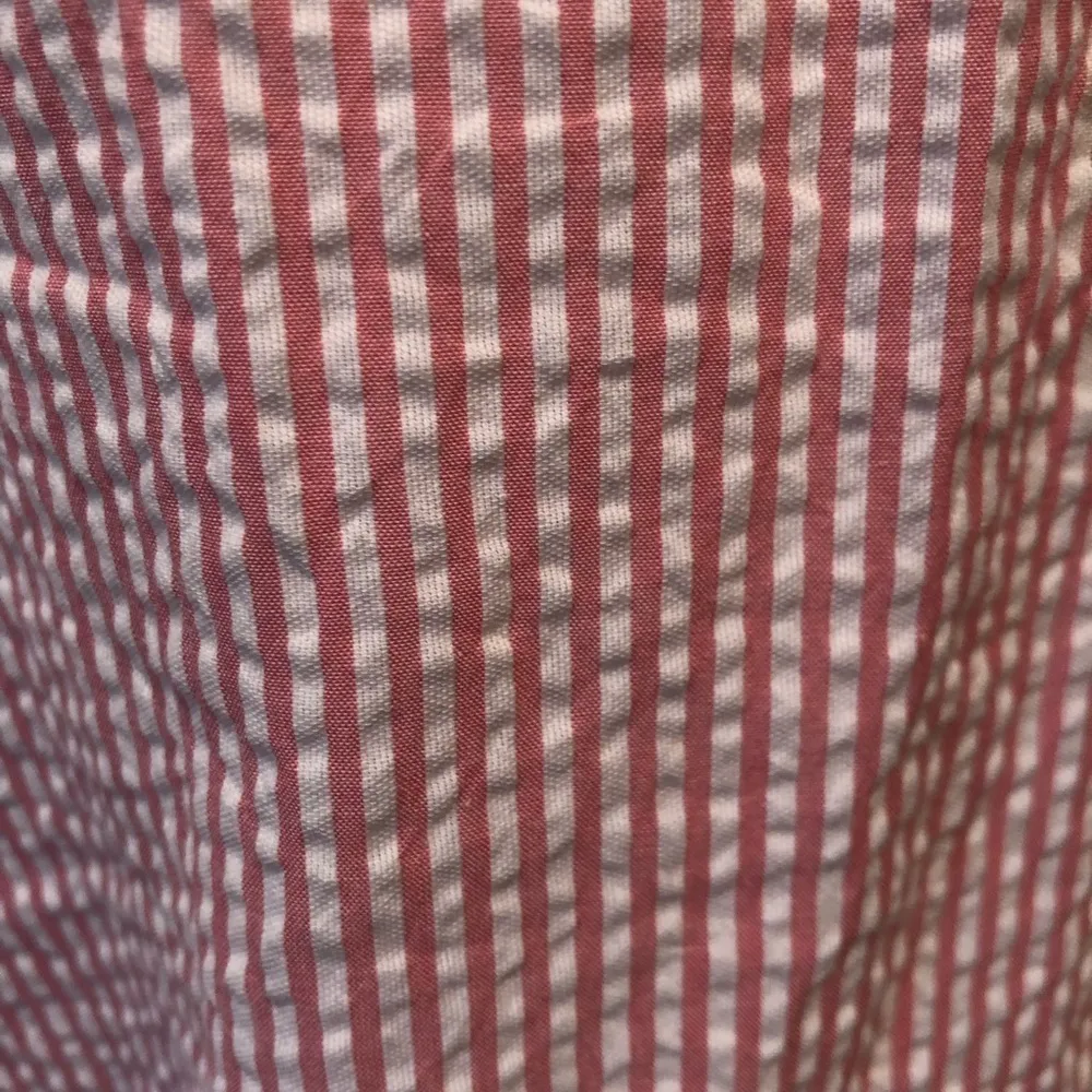 J. Crew Black Label Striped Seersucker Tied Shoulder Fit N Flare Dress Sz 4 Pink - Image 12