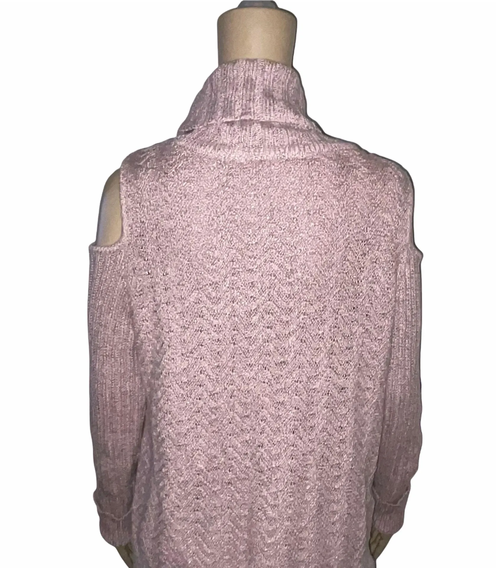 Cold Shoulder Turtleneck Sweater - Image 2