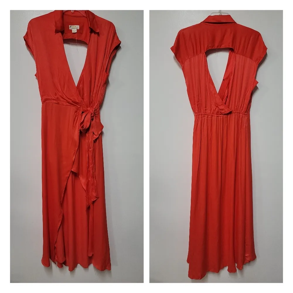 Anthropologie Maeve Open-Back Wrap Midi Dress - Image 8