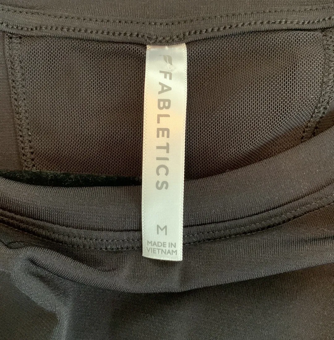 Fabletics Black Mesh Top - Image 6