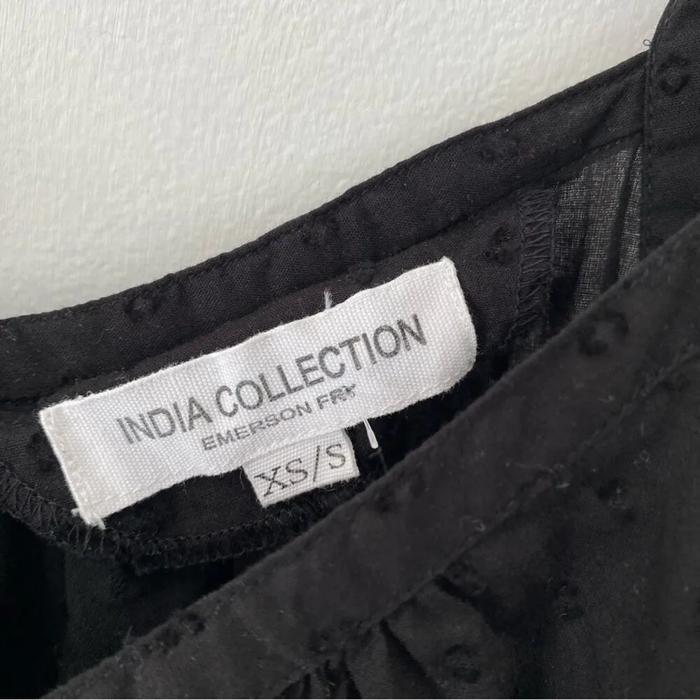 Emerson Fry India Collection Black Swiss Dot Sundress Maxi size XS/Small - Image 12