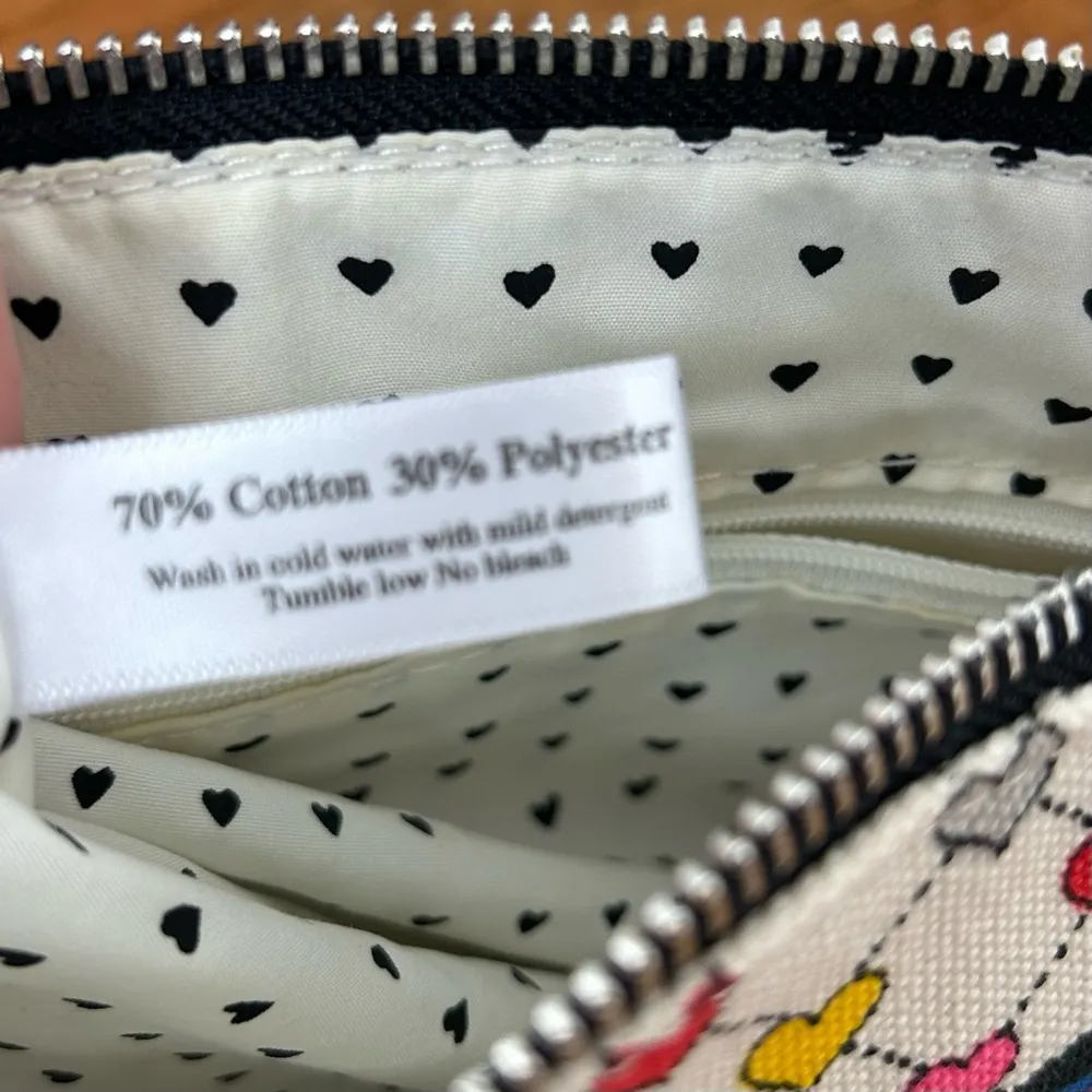 Brighton | Love & Joy Multicolor Rainbow Heart Canvas Crossbody Bag - Image 9